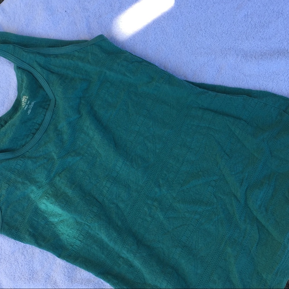 Teal MOSSIMO patterned tank